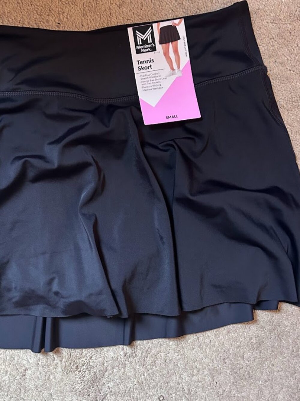 Small black tennis skort - new with tags